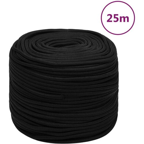  Radno uže crno 6 mm 25 m poliestersko Cene