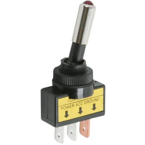 Delight preklopno stikalo 1 vezje 20 a 12 v dc off - on rdeča led Cene