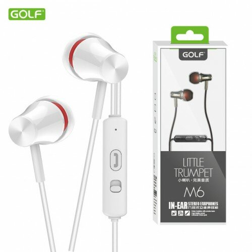 Veltehpro slušalice za mobilni + mikrofon golf M6 bele Slike