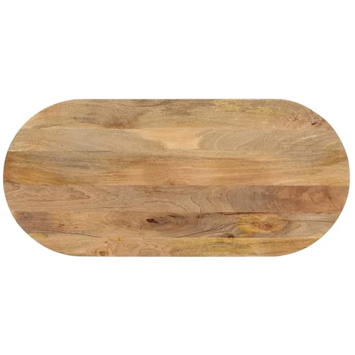 vidaXL Mizna plošča 110x50x2,5 cm ovalna trden mangov les
