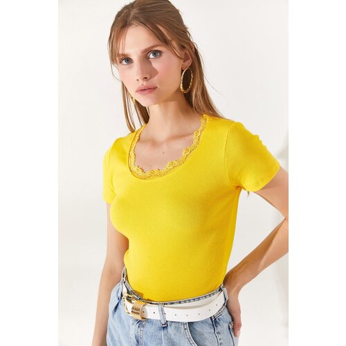 Olalook Blouse - Yellow - Regular fit Slike