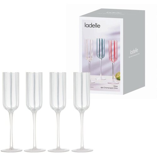 Ladelle Ča&amp;scaron;e u setu 4 kom za &amp;scaron;ampanjac 180 ml Stripe &amp;ndash; Slike