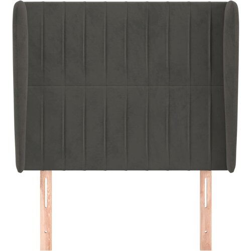  Uzglavlje s u&amp;scaron;ima tamnosivo 103x23x118/128 cm bar&amp;scaron;unasto Slike