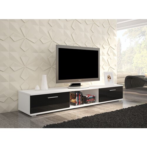 TV regal SELLA (razline barve)-Bela/rna, visoki sijaj Slike