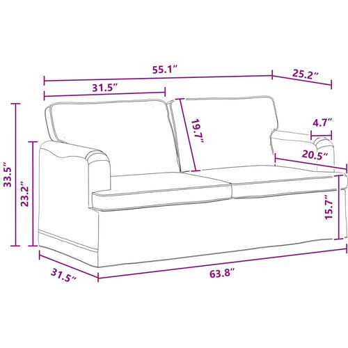 SOFA Tamno siva 162 x 80 x 85 cm tkanina Slike