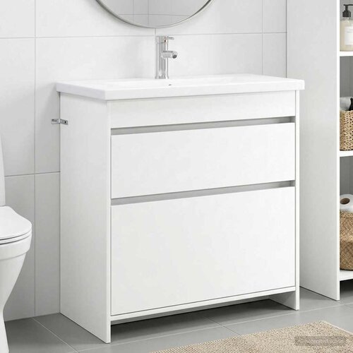  Set namje&amp;scaron;taja za kupaonicu Bijela 81 x 40 x 84,5 cm Slike