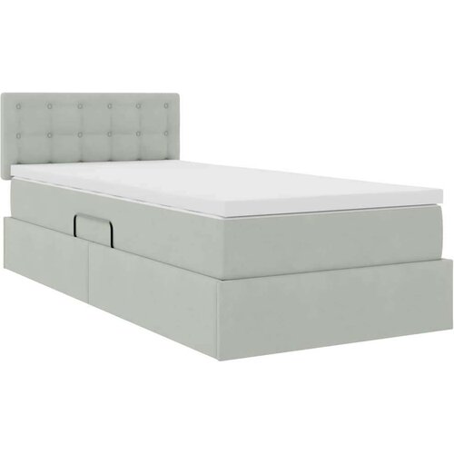  Krevet s od storage s madracem Svijetlo siva 90 x 200 cm Bar&amp;scaron;un Slike