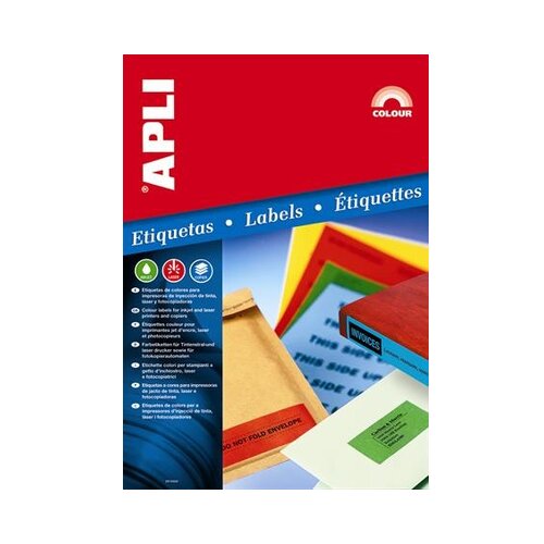Apli barvne nalepke AP001591 rumene 70 x 37 mm 24/stran, 20 listov Cene