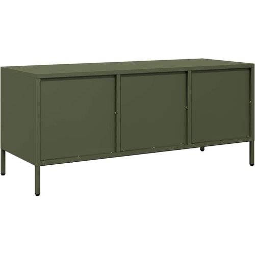  TV ormarić maslinastozeleni 101,5 x 39 x 43,5 cm čelični Zelena Slike