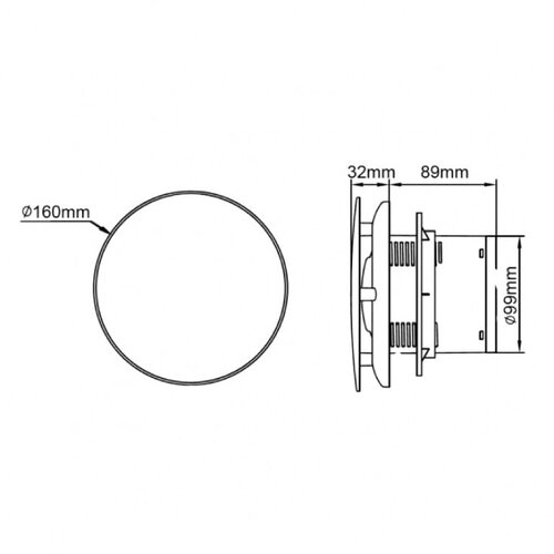  izduvni ventilator 160x160mm 12W LFWW-09X Slike