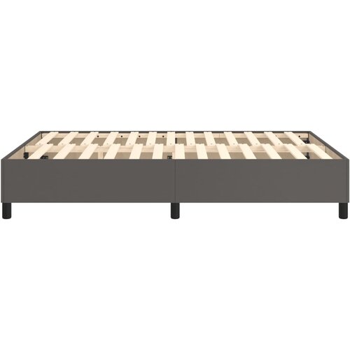  Okvir za krevet s oprugom sivi 140x200 cm od umjetne kože Slike
