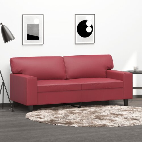 vidaXL dvosed vinsko rdeč 140 cm umetno usnje Cene