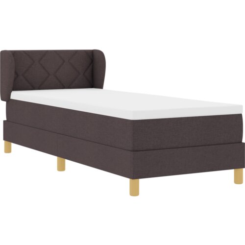 Box Spring krevet s madracem - Tamnosmeđi 80x200 cm Tkanina Slike