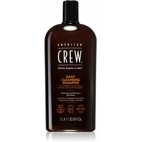 American Crew Daily Cleansing šampon z vonjem limone in mete 1000 ml za moške