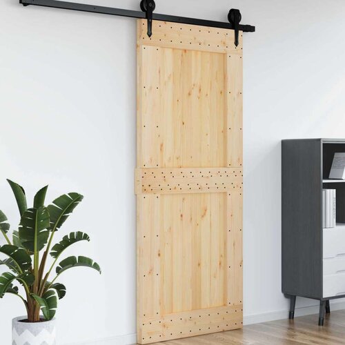  Vrata NARVIK Naravna 95 x 210 cm Masiven borov les, (5000215317) Cene