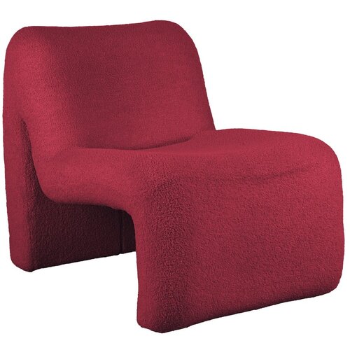 Leitmotiv Crvena/bordo fotelja od boucl&amp;eacute; tkanine Fuerza &amp;ndash; Slike