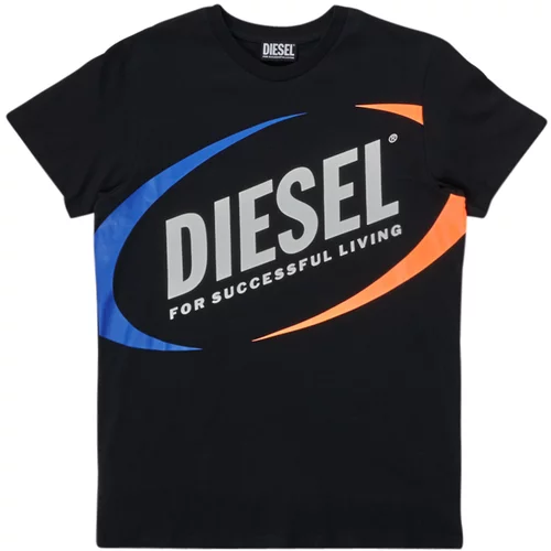 Diesel majice s kratkimi rokavi MTEDMOS Črna