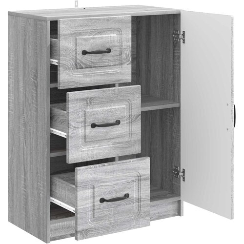  Kreveta Siva sonoma 66 x 34,5 x 87 cm Konstruirano drvo Slike