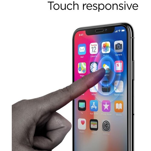 Spigen Glas.TR Slim (2 kosa) za iPhone X / XS / 11 PRO - črna Slike