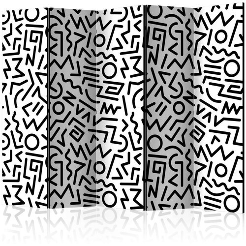  Paravan u 5 dijelova - Black and White Maze II [Room Dividers] 225x172 Cijene