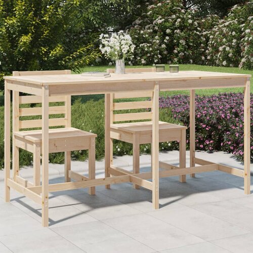 vidaXL Vrtna miza 203,5x90x110 cm trdna borovina Cene