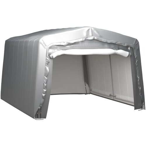 vidaXL Skladišni šator 370 x 370 cm čelični sivi Cijene