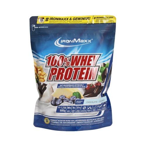 IRONMAXX 100% whey protein - 500 g u vrećici - čokolada-kokos Cijene