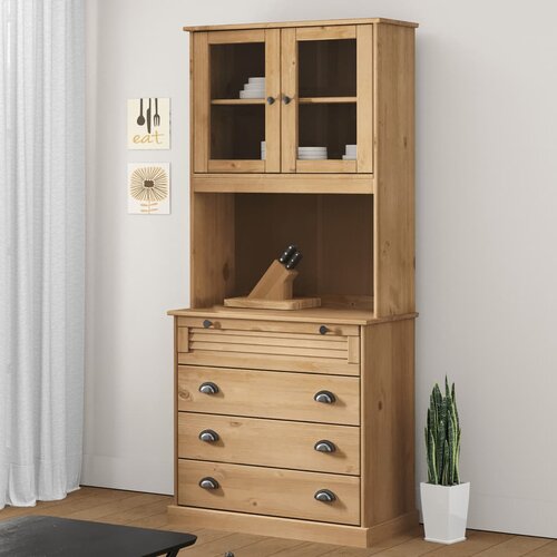 VidaXL Visoka komoda VIGO 80 x 40 x 176 cm od masivne borovine Slike