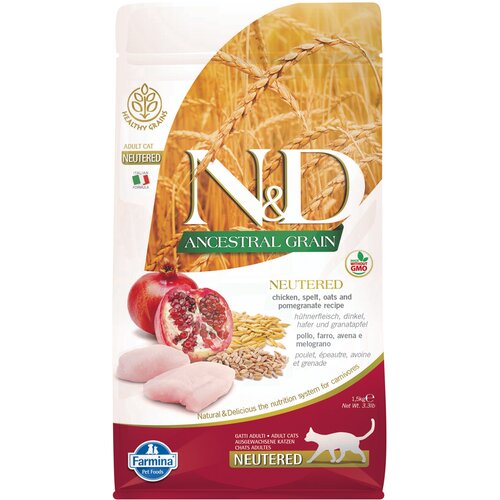 N&d Cat Ancestral Grain Neutered s piletinom i narom - 1,5 kg Cijene