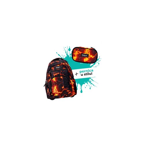 Rucksack Only Komplet Lava Storm: ruksak na kotačima + pernica Cijene