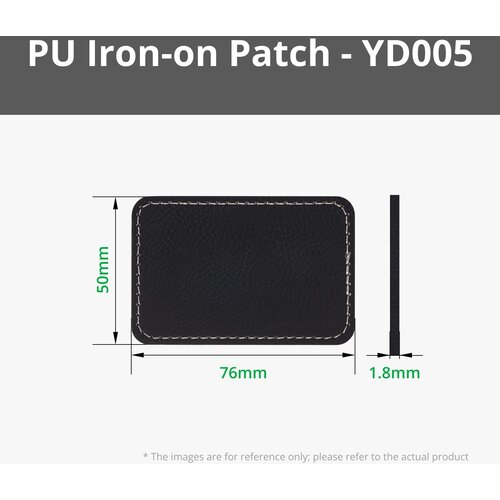 Bambu Lab Rectangular PU Iron-on Patch - Black to Silver (10PCS) (B-YD005) Cene