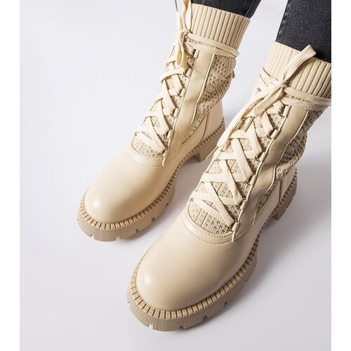 Gemre Beige lace sock boots Portico Cene