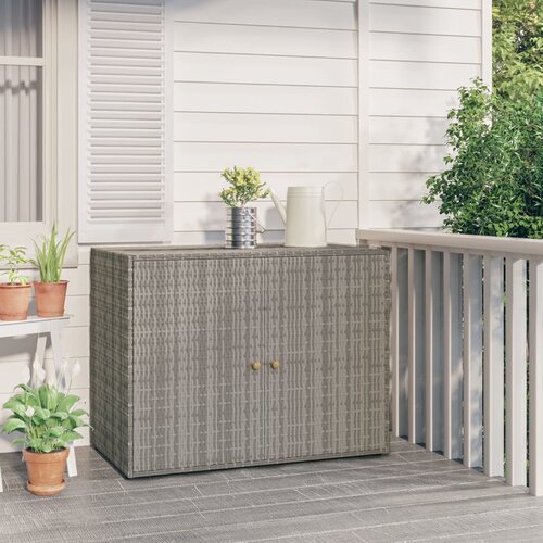 vidaXL Vrtni ormarić za pohranu sivi 100 x 55 5 x 80 cm od poliratana Cijene