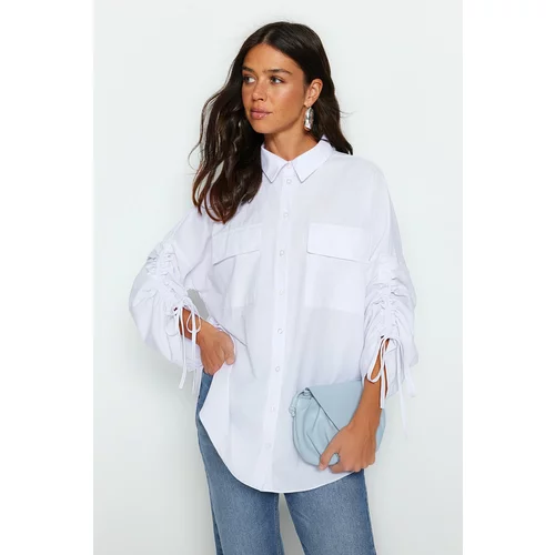 Trendyol Shirt - White - Relaxed fit