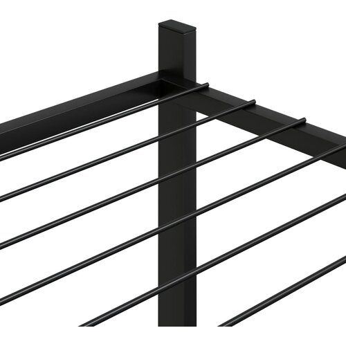 Stalak za cvijeće s kotačima 83 x 25 x 103,5 cm crni željezni Slike