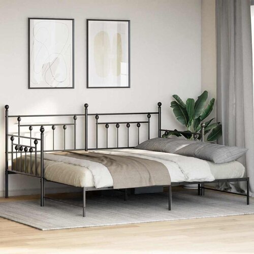  Krevet na kat Crna 90 x 200 cm Čelik Slike