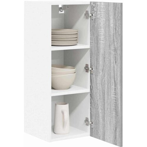 VidaXL viseći ormarić riga 2 pcs siva sonoma i bijela 30 x 31 x 80 cm Slike