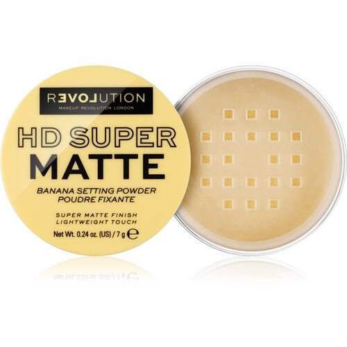 Revolution Relove HD Super Matte transparentni fiksacijski puder z mat učinkom odtenek Banana 7 g Slike