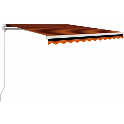 Tenda Ročno zložljiva tenda 300x250 cm oranžna in rjava, (20610486)