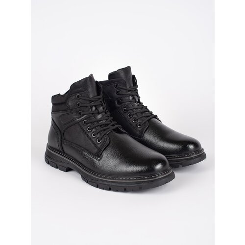 Shelvt Men&amp;#039;s black lace-up ankle boots Slike