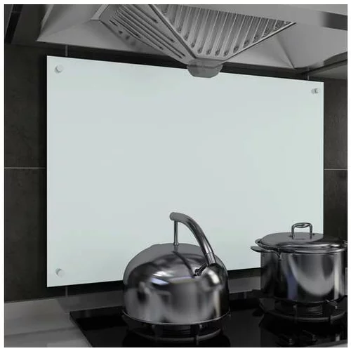  Kuhinjska zaščitna obloga bela 90x60 cm kaljeno steklo