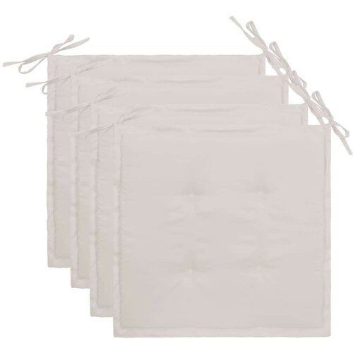  Jastuci za vrtne stolice 4 kom krem 40 x 40 x 3 cm od tkanine Slike