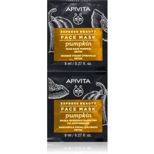 Apivita Express Beauty Pumpkin razstrupljevalna maska za obraz 2 x 8 ml Slike