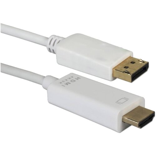 Kabel DP male - HDMI male 1,8m beli Slike