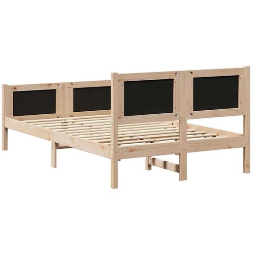 VidaXL Okvir kreveta Smeđa i taupe 120 x 200 cm Masivna borovina Slike