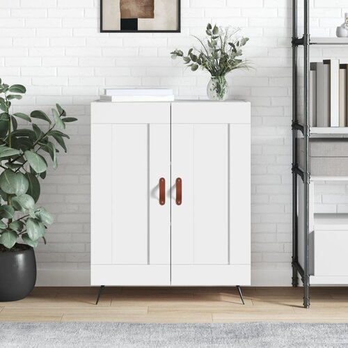 vidaXL Komoda bela 69,5x34x90 cm inženirski les Cene