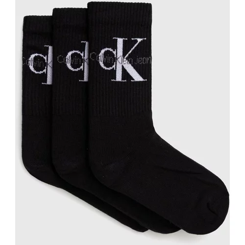 Calvin Klein Jeans Čarape 3-pack za žene, boja: crna, 701220515