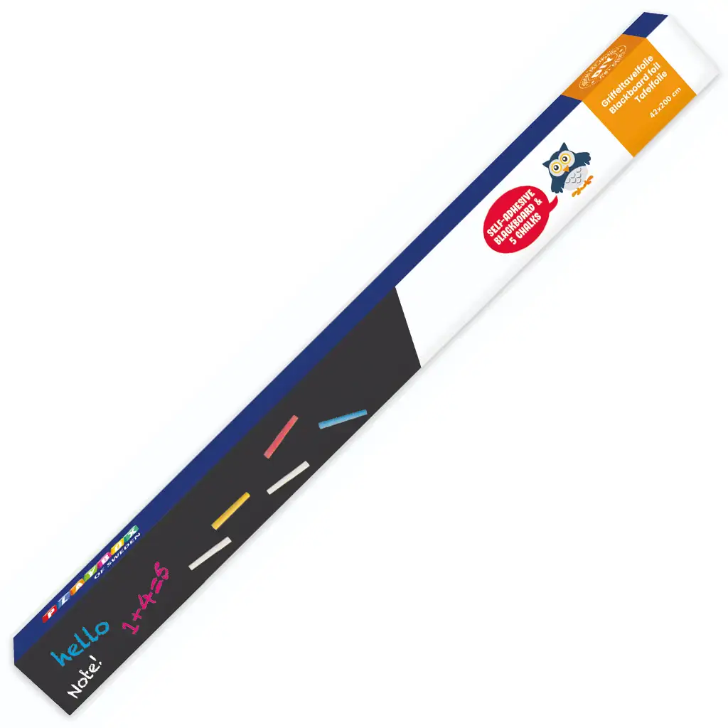 Playbox Crna ploča u roli s šarenim kredama 200x45cm Cene