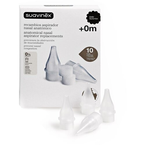 Suavinex Anatomical Nasal Aspirator Replacements nadomestni nastavki za nosni aspirator 12 kos Cene