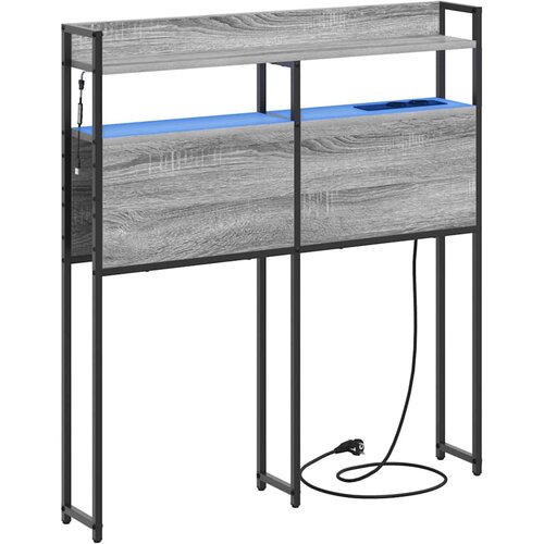 vidaXL Skladi&scaron;čni naslon s polico Siva sonoma 75 cm Konstruiran les, (5000142322) Cene